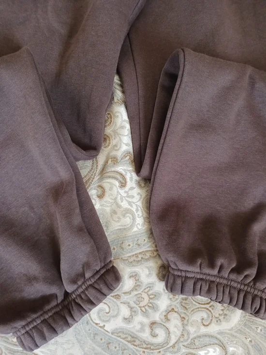 Womens Brown Sweatpants with Swoosh Logo - Picture 4 of 6